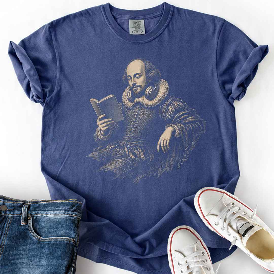 Shakespeare With Headphones T-Shirt