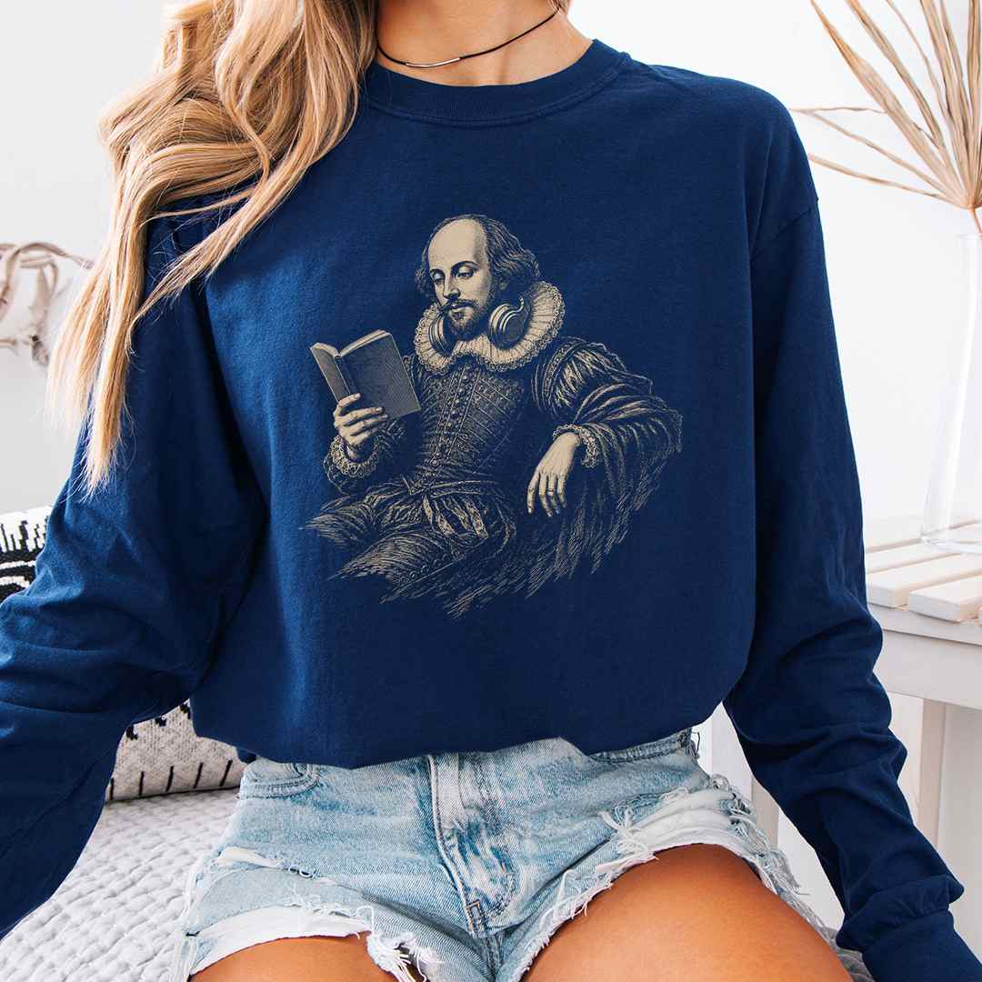 Shakespeare Headphones Long Sleeve Shirt