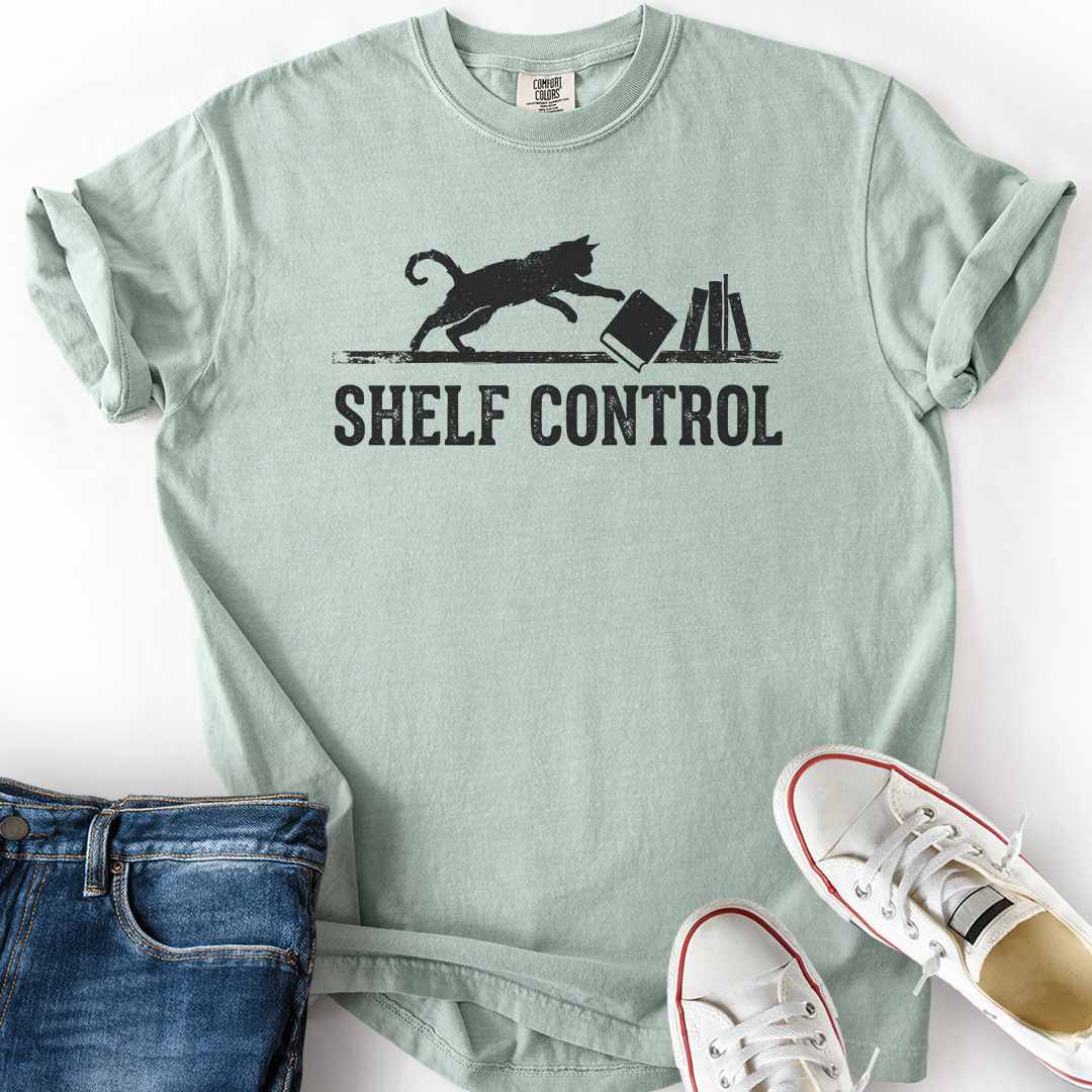 Shelf Control Cat T-Shirt