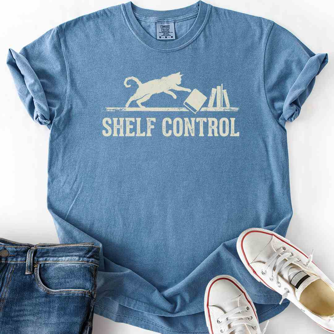Shelf Control Cat T-Shirt