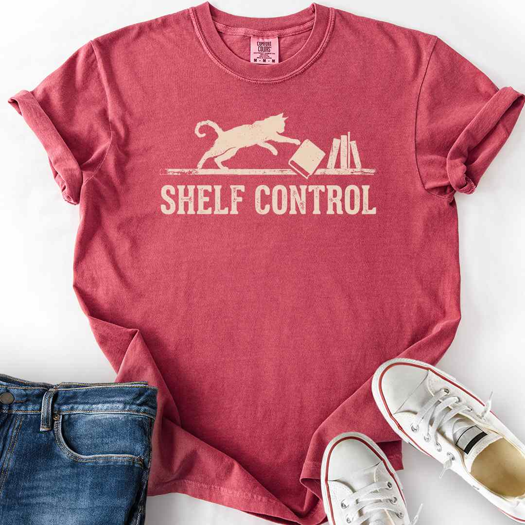 Shelf Control Cat T-Shirt