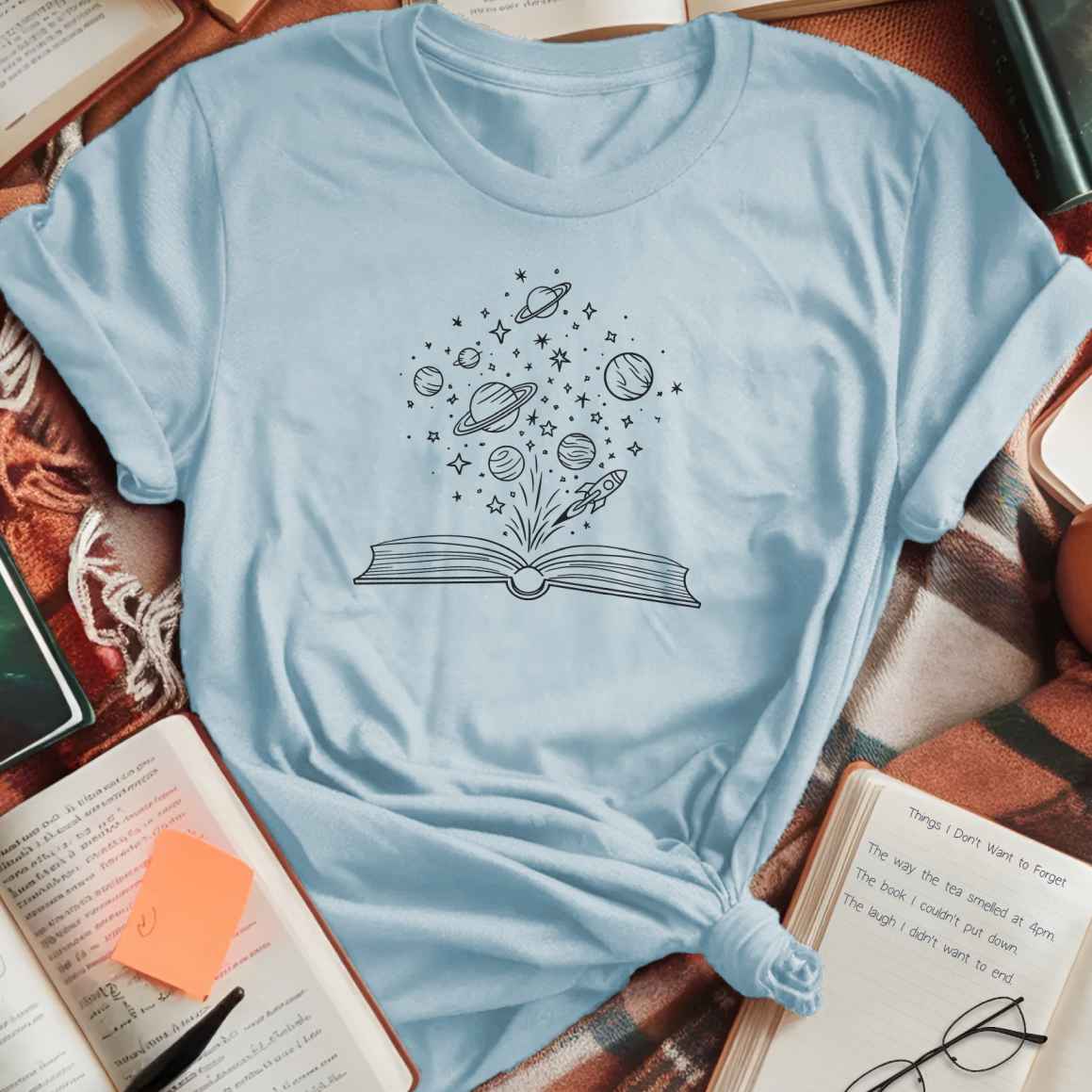 Space Exploration Book T-Shirt