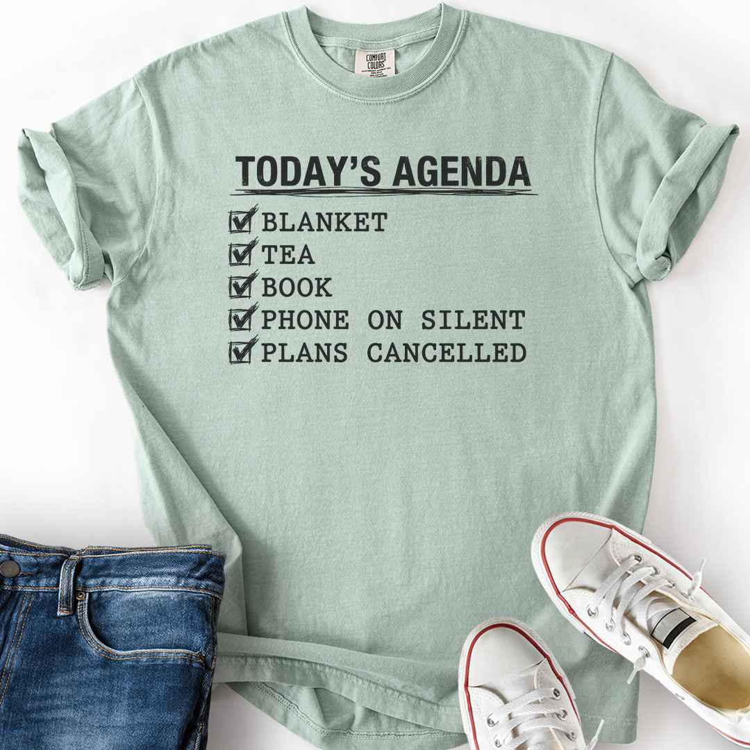 Today's Agenda Book and Blanket T-Shirt