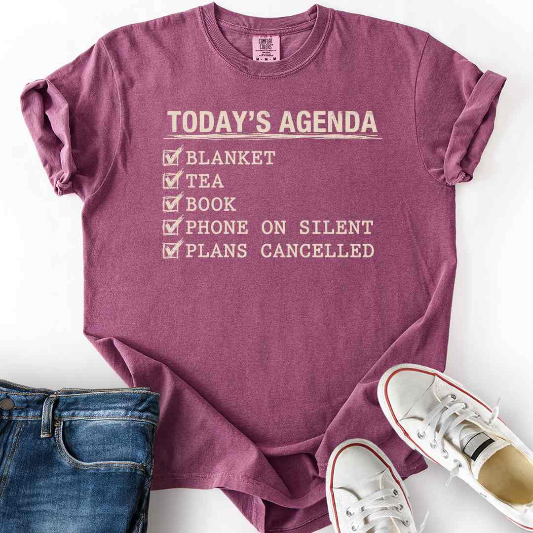 Today's Agenda Book and Blanket T-Shirt