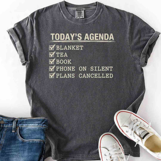 Today's Agenda Book and Blanket T-Shirt