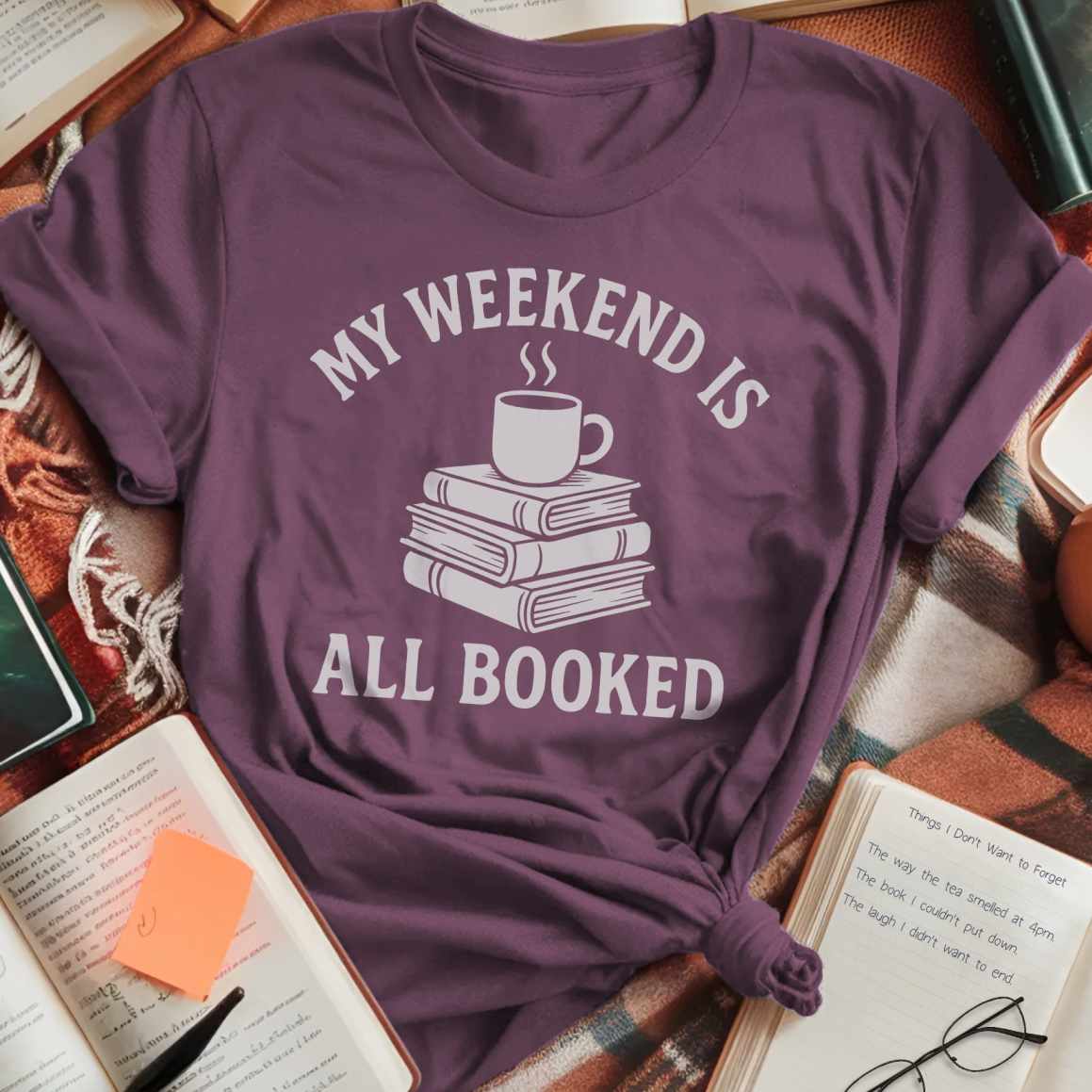 Weekend Booked Coffee Stack T-Shirt