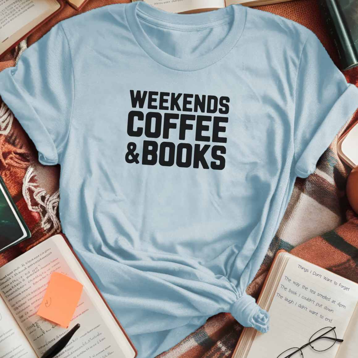 Weekend Coffee Books T-Shirt