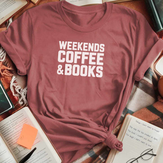 Weekend Coffee Books T-Shirt